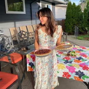 LOVESHACK FANCY FAITH FLORAL RUFFLE DRESS